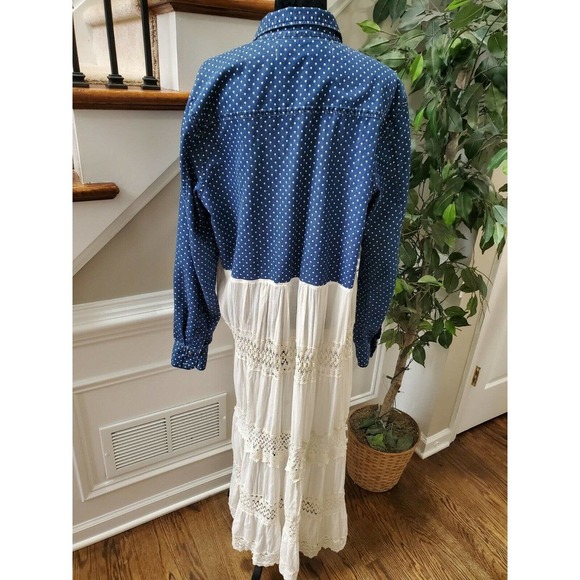 Women’s UPCYCLED REFASHIONED SHABBYCHIC BOHO Long Duster- Bust 44" - Picture 6 of 10